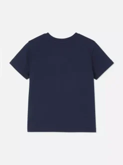 Teksturowany T-shirt z krótkim rękawem