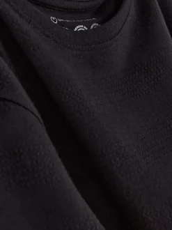 Teksturowany T-shirt z okrągłym dekoltem