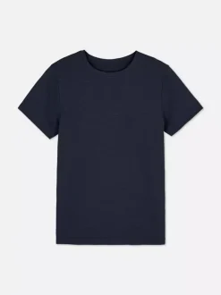 Teksturowany T-shirt z tkaniny ottoman