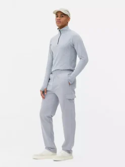 Tkane bojówki dresowe