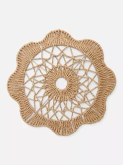 Tkane podkładki na stół z kwiatowym motywem, 2 szt.