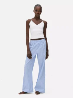 Tkane spodnie od piżamy