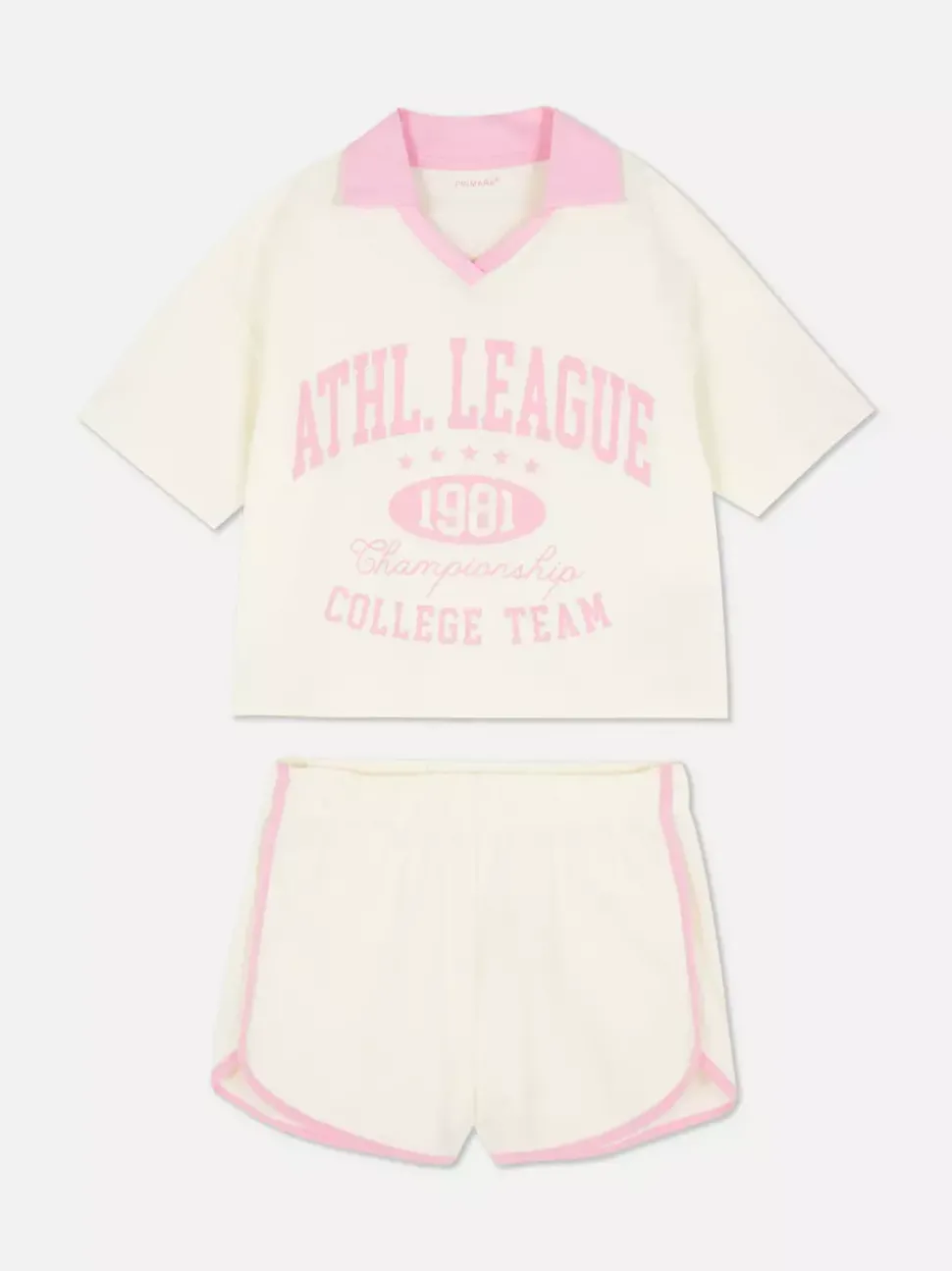 Top i spodenki do biegania w stylu uczelnianym