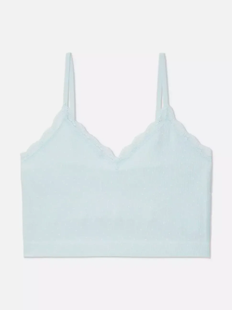 Top na ramiączkach z koronkowym obszyciem