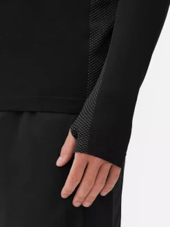 Top na siłownię z długim rękawem i suwakiem 1/4