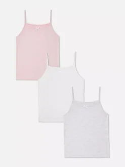 Topy na ramiączkach z ażurowym wzorem, 3 szt.