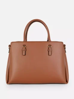 Torba shopper ze sztucznej skóry z wyjmowaną saszetką