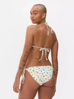 Trójkątna góra od bikini z nadrukiem