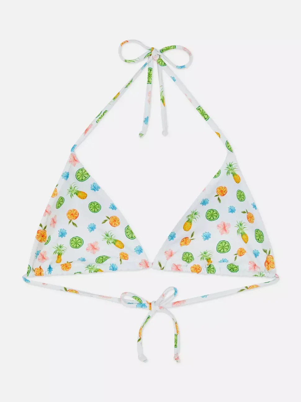 Trójkątna góra od bikini z nadrukiem