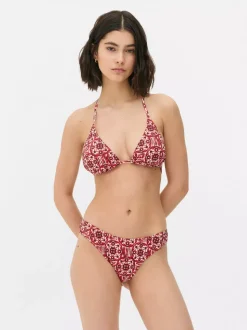 Trójkątna góra od bikini z nadrukiem