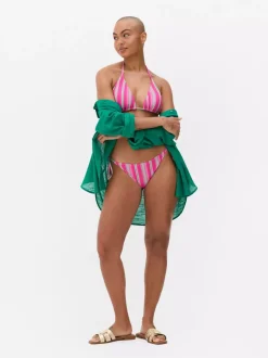 Trójkątna góra od bikini z nadrukiem