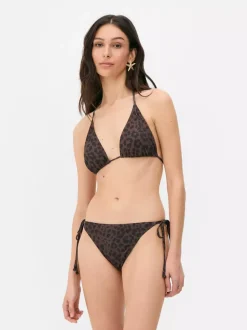 Trójkątna góra od bikini z nadrukiem