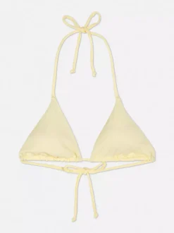 Trójkątna prążkowana góra od bikini