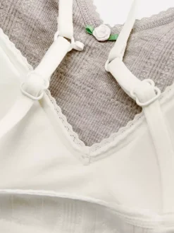 Trójkątne biustonosze z ażurowym wzorem, 2 szt.