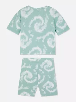 T-shirt i szorty z efektem tie-dye Los Angeles