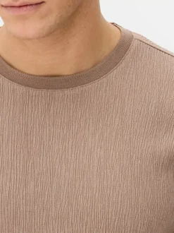 T-shirt o marszczonej fakturze Kem