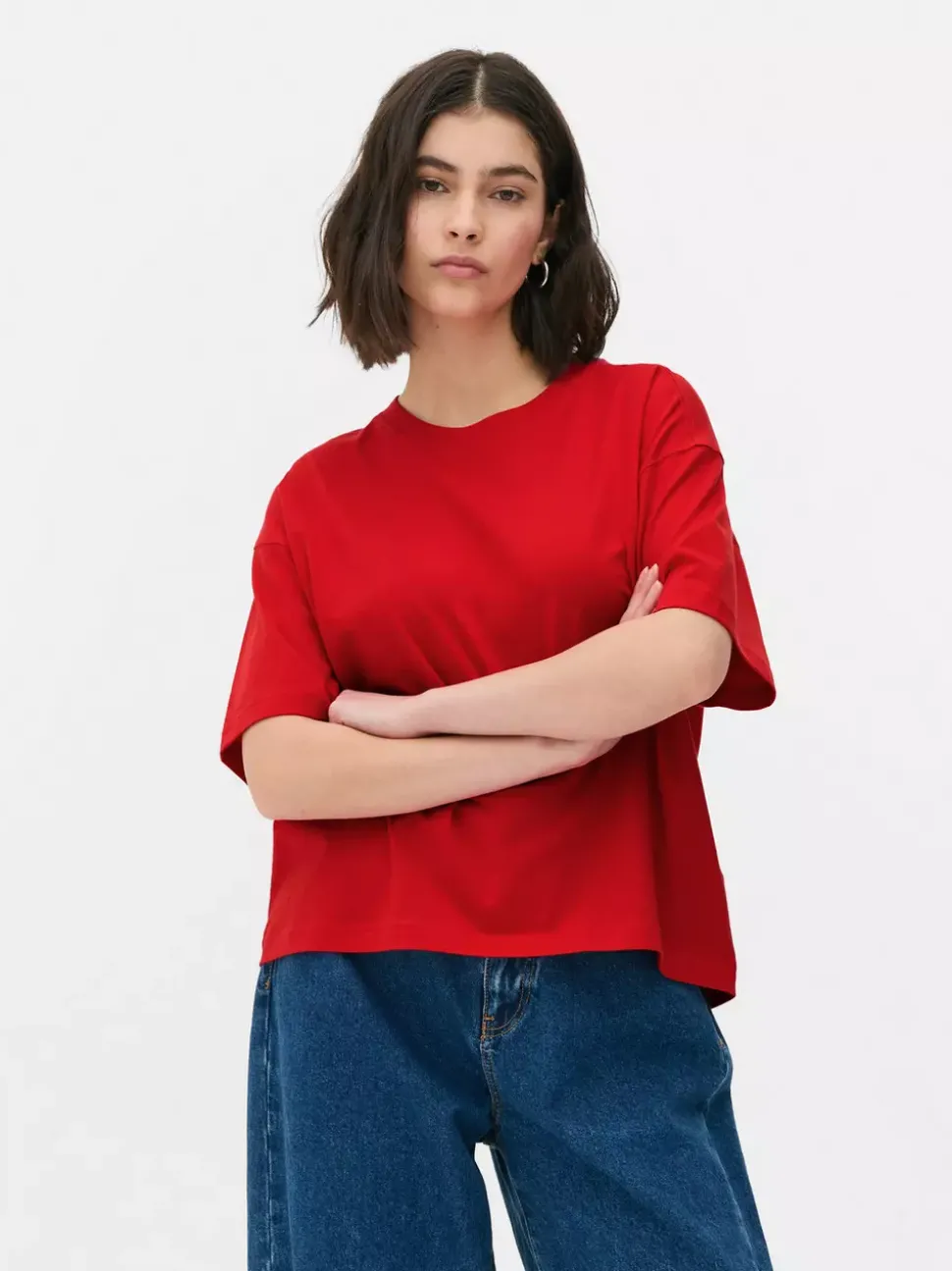 T-shirt oversize o kwadratowym kroju