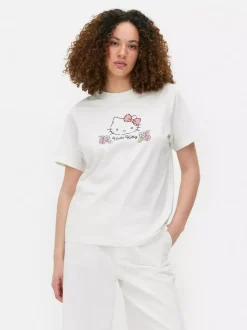 T-shirt w kwiaty z motywem Hello Kitty