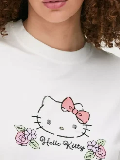 T-shirt w kwiaty z motywem Hello Kitty
