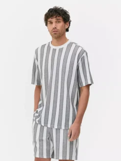 T-shirt w paski z krótkim rękawem