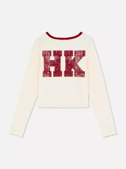 T-shirt z długim rękawem i nadrukiem Hello Kitty