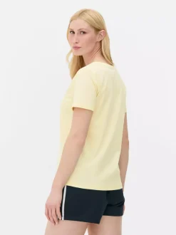 T-shirt z krótkim rękawem i dekoltem w serek