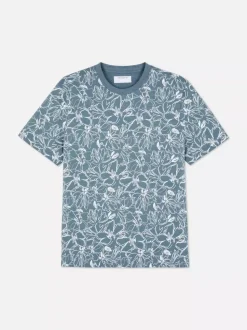 T-shirt z krótkim rękawem i kwiecistym nadrukiem
