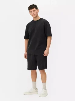 T-shirt z krótkim rękawem o waflowej fakturze