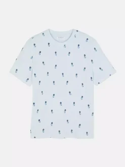 T-shirt z krótkim rękawem w drobne ananasy