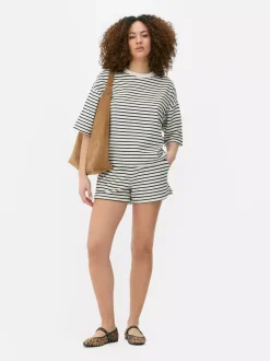 T-shirt z krótkim rękawem w paski, część zestawu