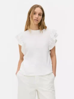 T-shirt z krótkim rękawem z haftem