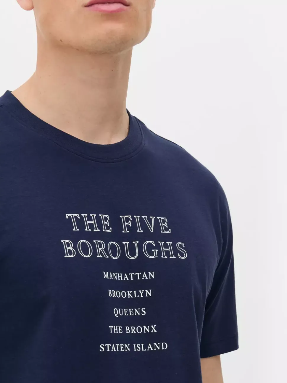 T-shirt z motywem pięciu dzielnic Nowego Jorku