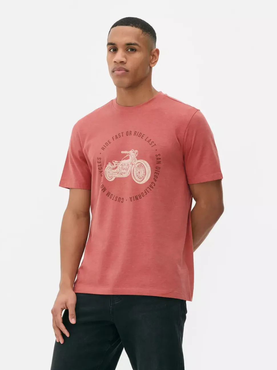 T-shirt z nadrukiem motocykla