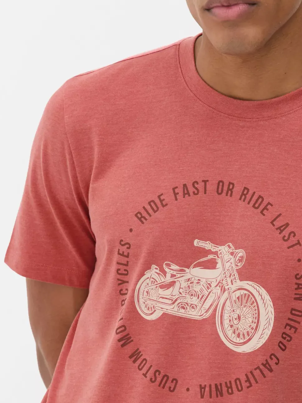 T-shirt z nadrukiem motocykla