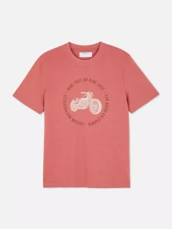 T-shirt z nadrukiem motocykla