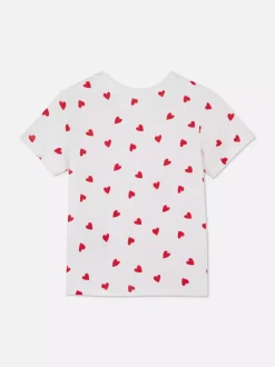 T-shirt z nadrukiem serca