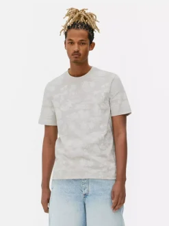 T-shirt z nadrukiem w palmy