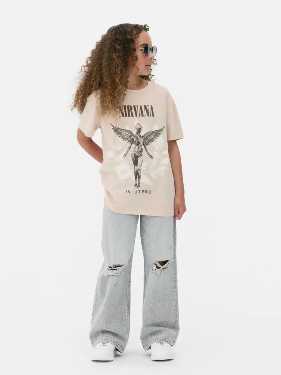 T-shirt z okrągłym dekoltem i motywem Nirvany