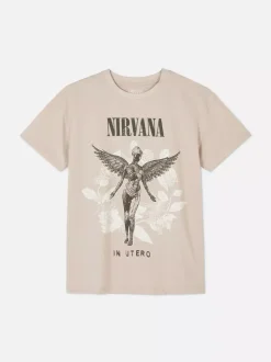 T-shirt z okrągłym dekoltem i motywem Nirvany