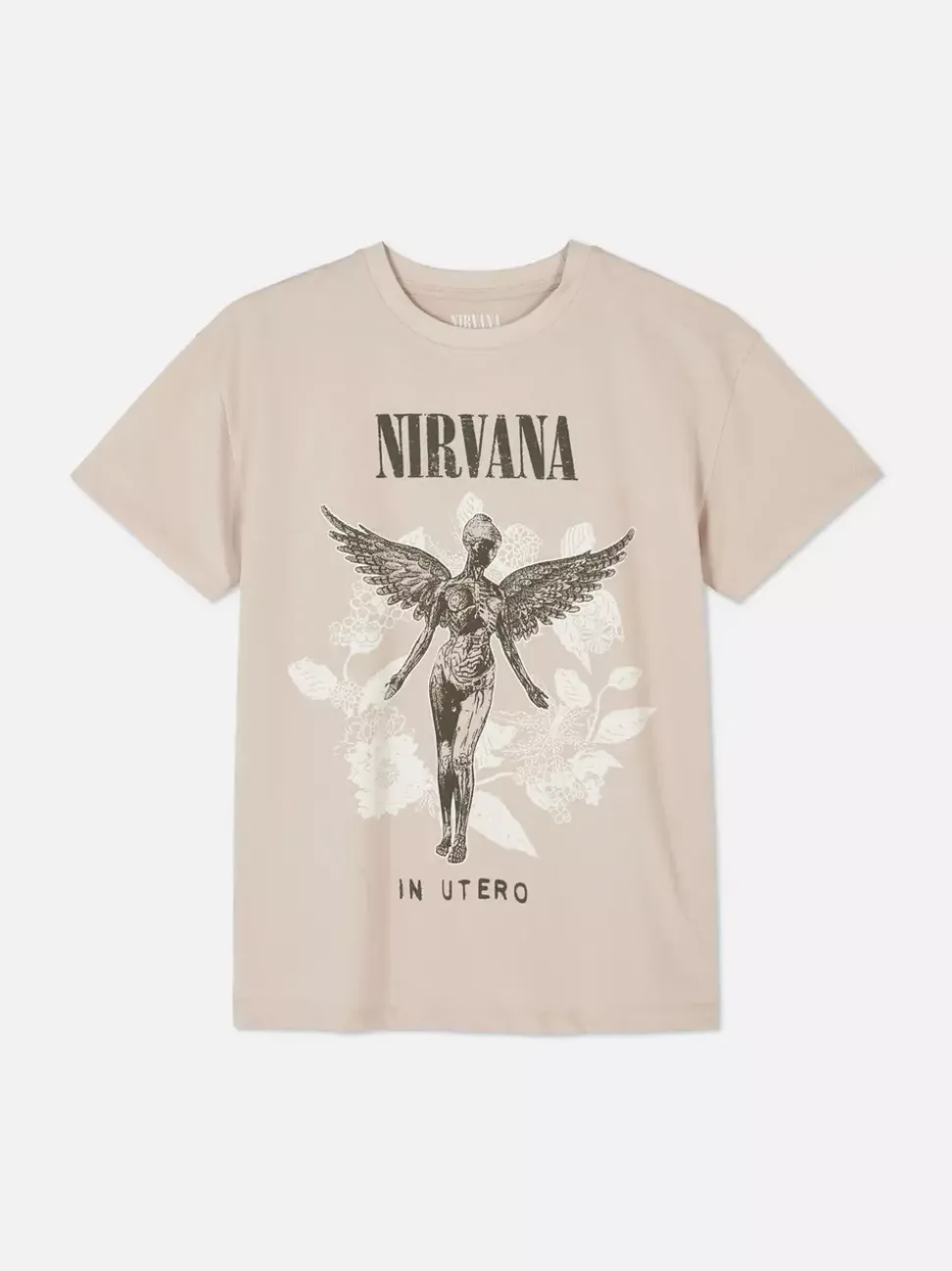 T-shirt z okrągłym dekoltem i motywem Nirvany