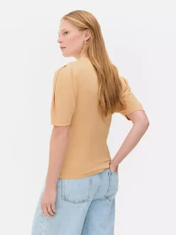 T-shirt z podwiniętymi rękawami The Edit