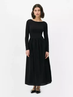 T-shirtowa sukienka midi 2 w 1