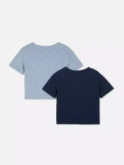 T-shirty z tkaniny o nieregularnym splocie, 2 szt.