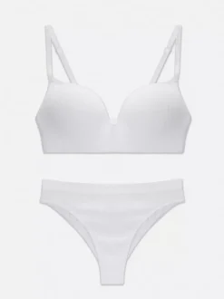 Usztywniany komplet bielizny prążkowanej