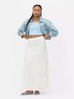 Warstwowa spódnica maxi