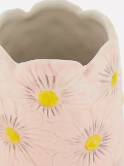 Wazon z wytłoczonym wzorem w kwiaty