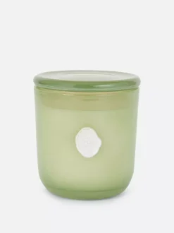 Świeca w słoiczku z mlecznego szkła