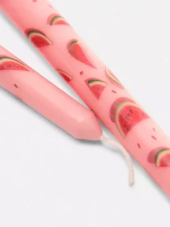 Świece stołowe z nadrukiem, 2 szt.