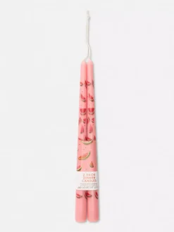 Świece stołowe z nadrukiem, 2 szt.