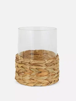 Wiklinowy świecznik na świece słupkowe